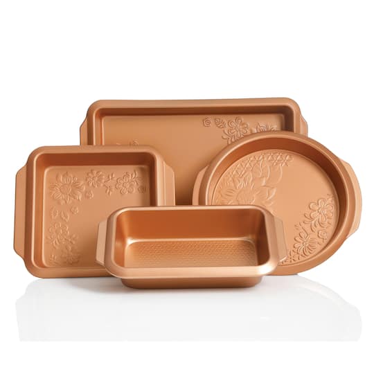 Gibson Home Richmound Copper 4-Piece Nonstick Heavy Gauge Steel Bakeware Set